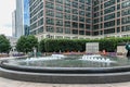 Cabot Square in the modern Canary Wharf quarter Royalty Free Stock Photo